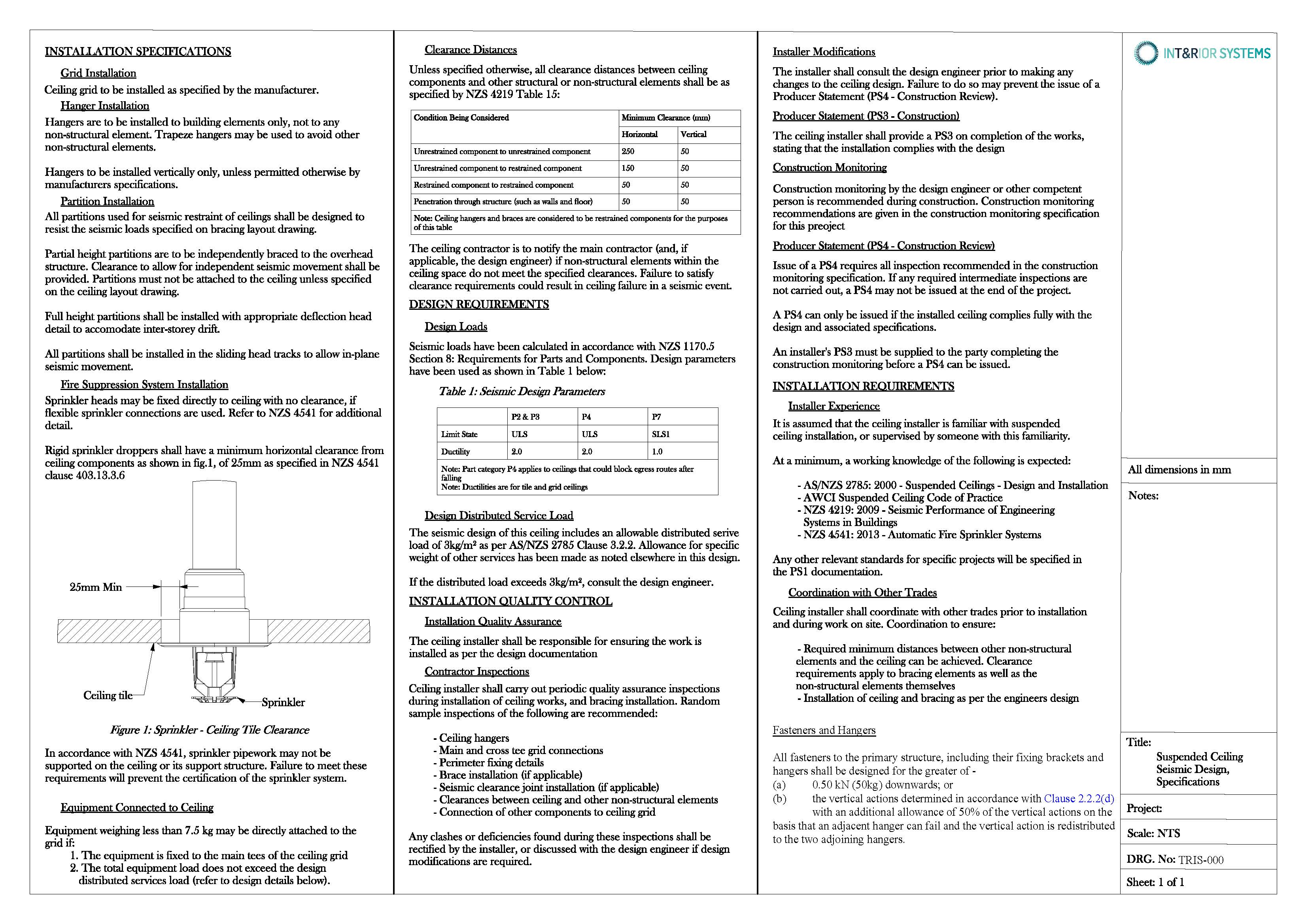 TRIS000 Specification Sheet